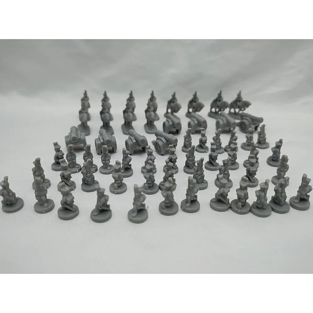 Set Of (60) 1993 Risk Gray Board Game Player Pieces